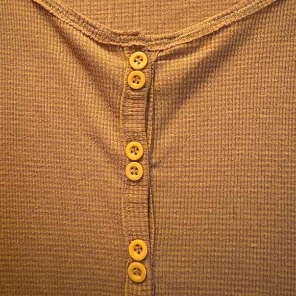 Comme Toi…gold/tan Fitted Long Sleeve Buttoned Blouse size M - Picture 4 of 11